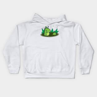 Just a Cute Swamp Monsters Gray Kids Hoodie